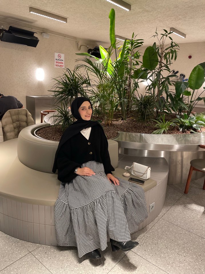 Siyah Etnik Desenli Uzun Drapeli Kadın etek - Görsel 2