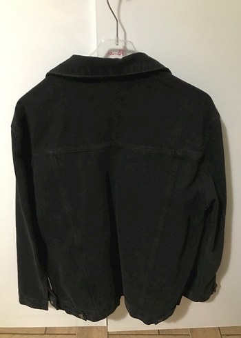 Zara Siyah Düğmeli Kadın Denim Kot Ceket