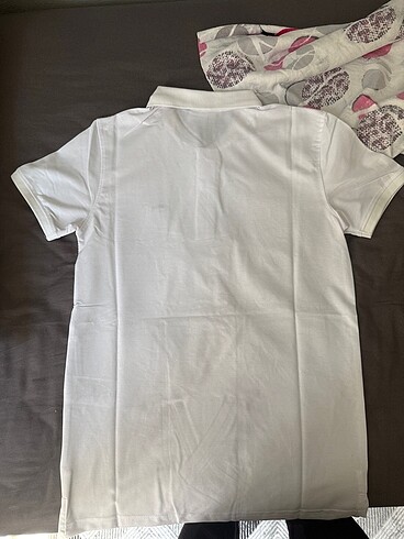Lacoste polo yakalı beyaz