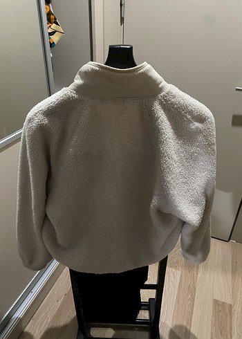 Oysho Krem Kadın Midi Boy Düğmeli Ceket - Görsel 13