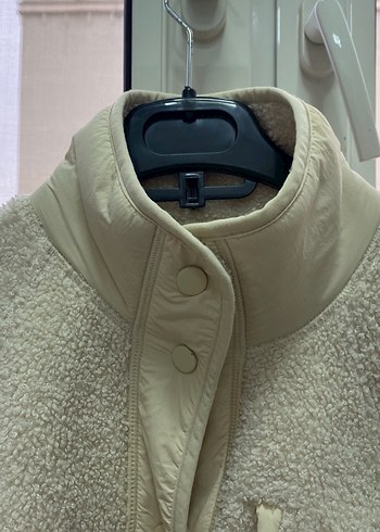 Oysho Krem Kadın Midi Boy Düğmeli Ceket - Görsel 5