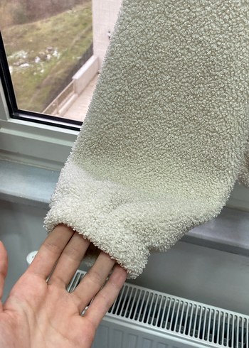 Oysho Krem Kadın Midi Boy Düğmeli Ceket - Görsel 3