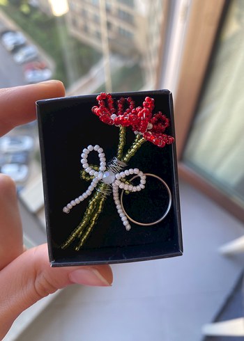 Kişiye Özel El Yapımı Boncuk Mini Buket - Görsel 10