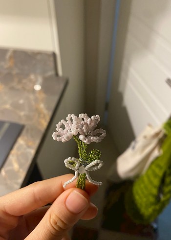 Kişiye Özel El Yapımı Boncuk Mini Buket - Görsel 4