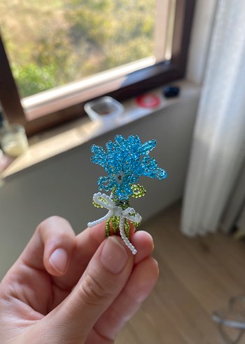 Kişiye Özel El Yapımı Boncuk Mini Buket - Görsel 8