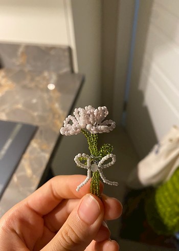 Kişiye Özel El Yapımı Boncuk Mini Buket - Görsel 5