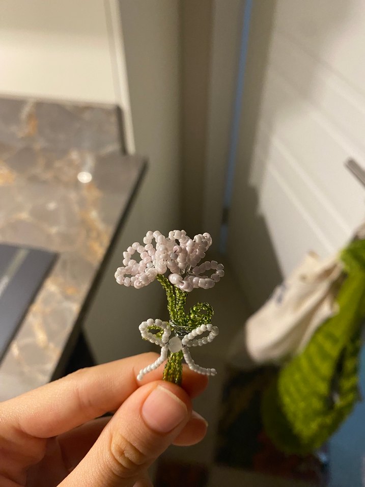 Kişiye Özel El Yapımı Boncuk Mini Buket - Görsel 4