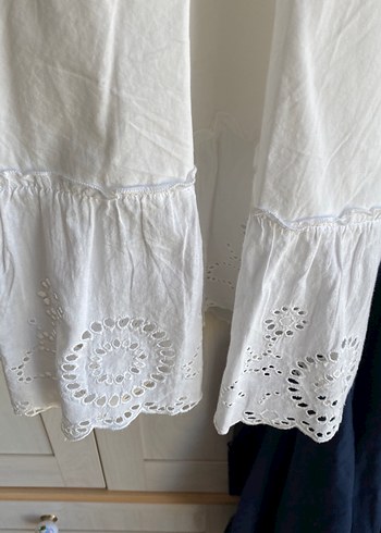 Beyaz Sırt Dekolteli Yazlık Elbise - Görsel 5