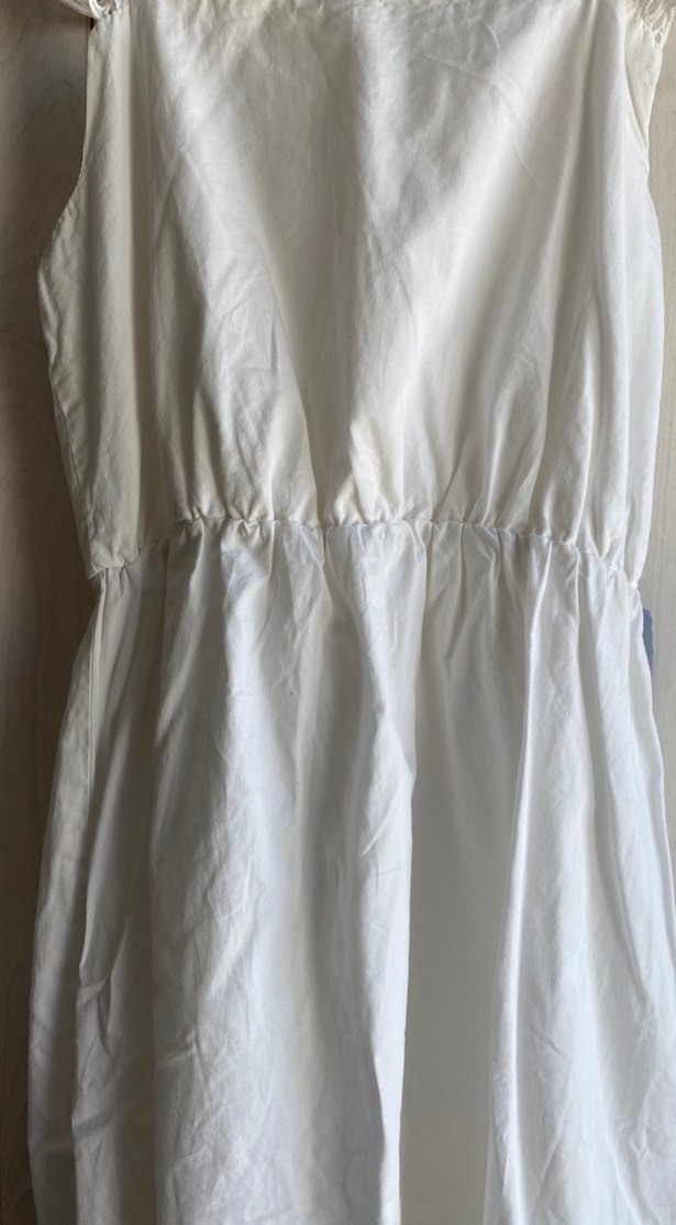 Beyaz Sırt Dekolteli Yazlık Elbise - Görsel 4