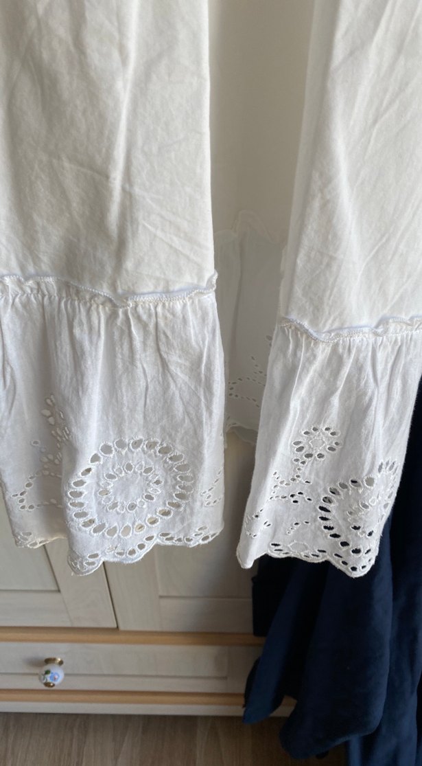 Beyaz Sırt Dekolteli Yazlık Elbise - Görsel 5