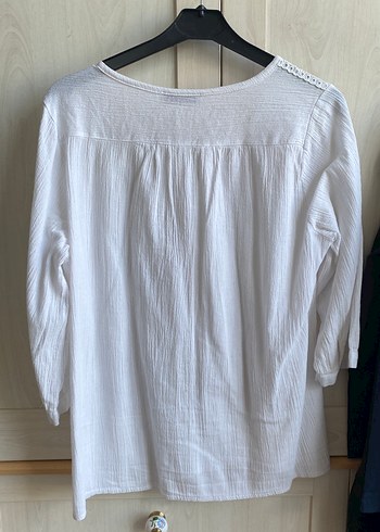 Pamuklu Beyaz Bluz - Görsel 7