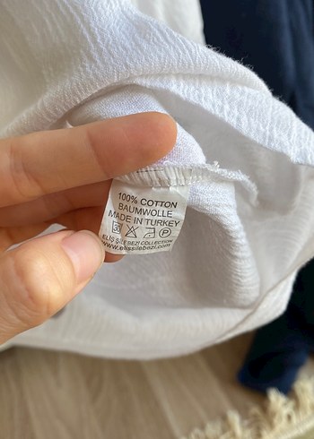 Pamuklu Beyaz Bluz - Görsel 8