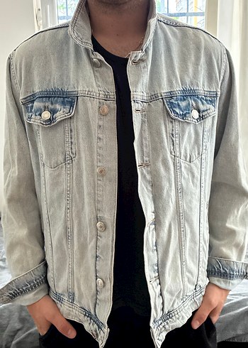 Defacto Acik Gri Denim Ceket