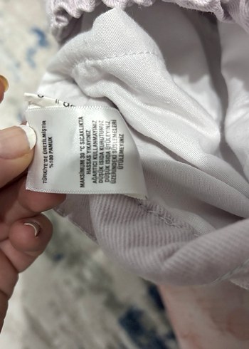 Kadın lila  Pamuklu Rahat Kesim Pantolon - Görsel 5