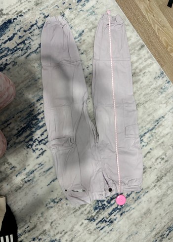 Kadın lila  Pamuklu Rahat Kesim Pantolon - Görsel 2