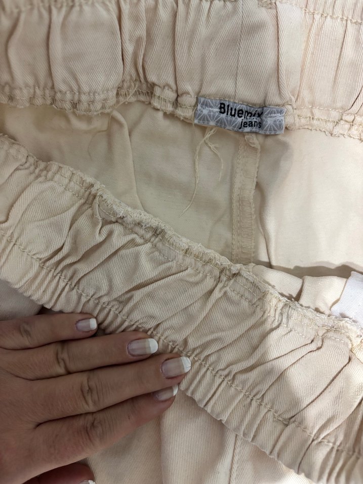 Bej Kadın Salaş Pantolon - Görsel 3