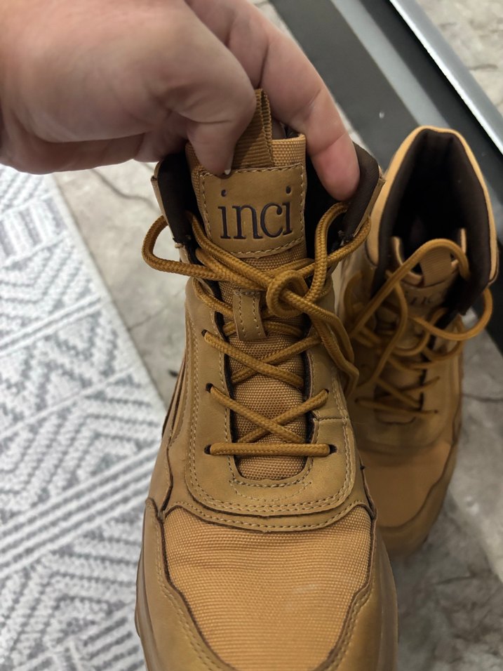 İnci Bej kadın  Bağcıklı Bot - Görsel 2