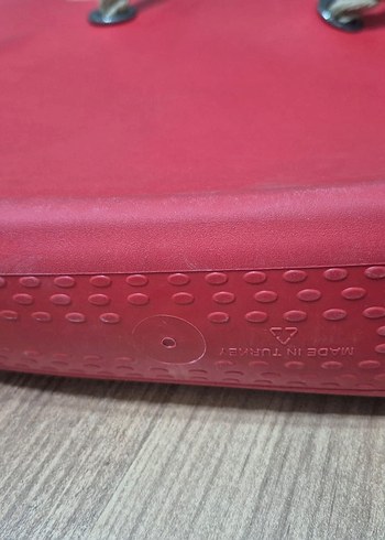 Kırmızı Parlak Kadın Çanta - Görsel 3