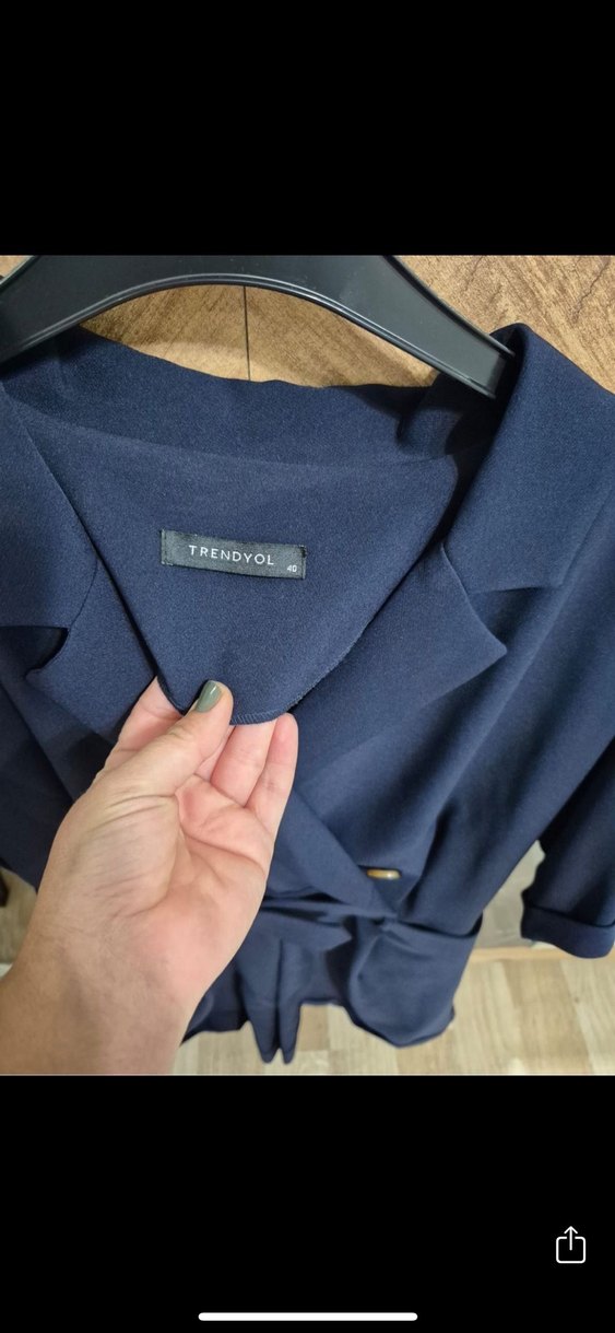 Trendyolmilla Lacivert Kısa Kollu Mini Tulum - Görsel 3