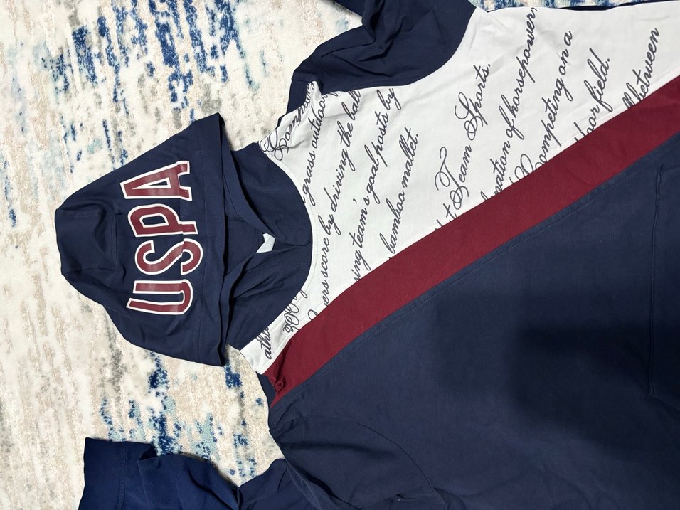 U.S POLO ASSN Kadın Lacivert Baskılı Yüksek Yakalı Sweatshirt - Görsel 2