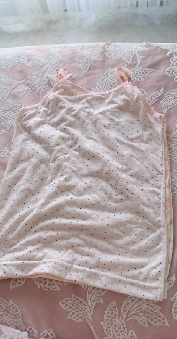 Beyaz Çiçek Desenli Kız Çocuk Atlet - Görsel 4