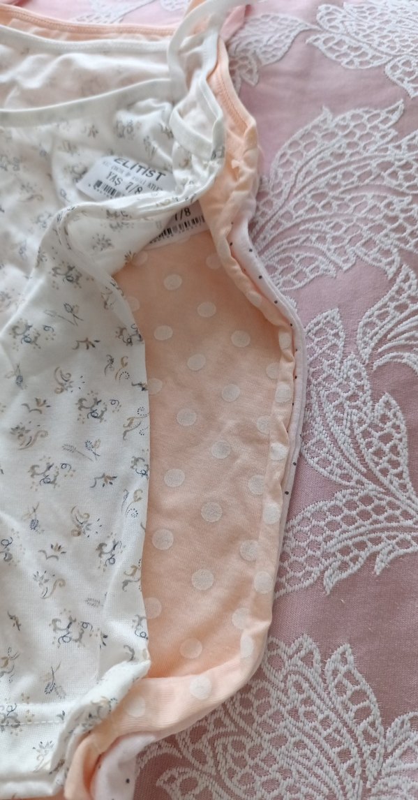 Beyaz Çiçek Desenli Kız Çocuk Atlet - Görsel 3