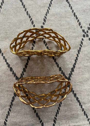 Altın Renkli Vintage peçete yüzüğü - Görsel 2