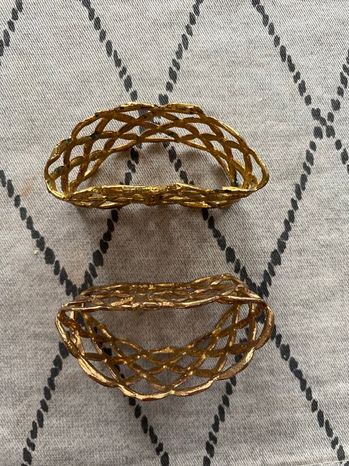 Altın Renkli Vintage peçete yüzüğü - Görsel 2