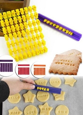 Kurabiye harf kaşesi pasta harf baskı
