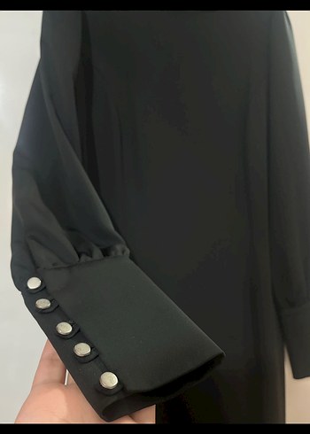 Düğmeli Siyah Gotik V Yaka Tuxedo - Görsel 2