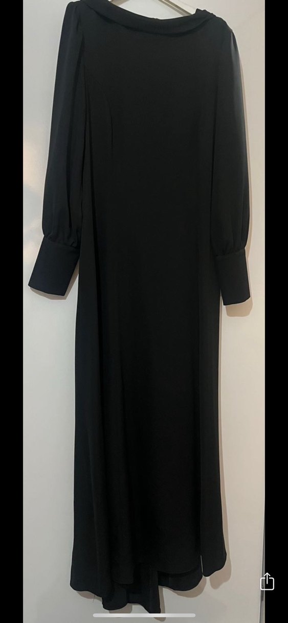 Düğmeli Siyah Gotik V Yaka Tuxedo - Görsel 4