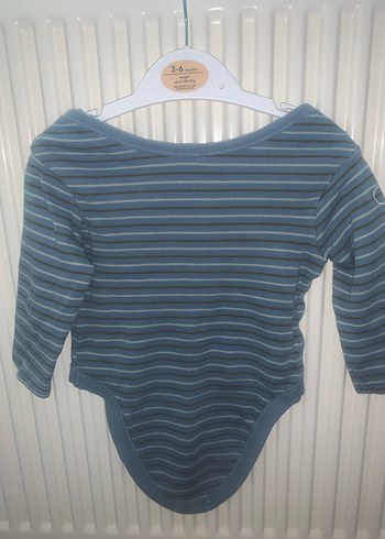 Uzun Kollu Çizgili Bebek Body - Görsel 3