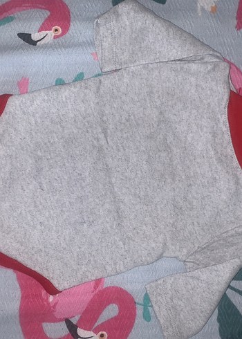 Gri Uzun Kollu Örme Bebek Body - Görsel 2