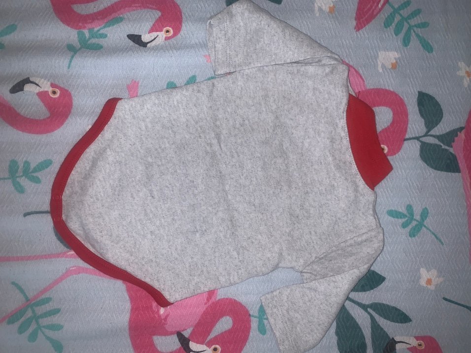 Gri Uzun Kollu Örme Bebek Body - Görsel 2