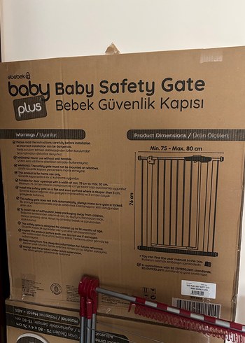 75-85 cm Arası Ayarlanabilir Beyaz Bebek Kapısı - Görsel 4