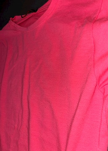 Pembe Kısa Kollu Hamile Tişört - Görsel 2