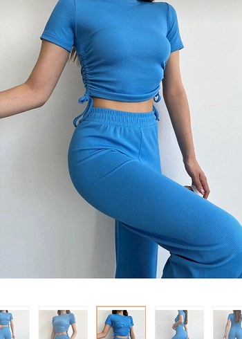 Mavi Renk Kadın Spor takım ikili