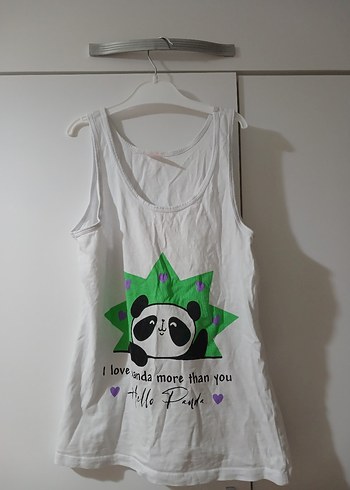 Beyaz Baskılı Pijama üstü