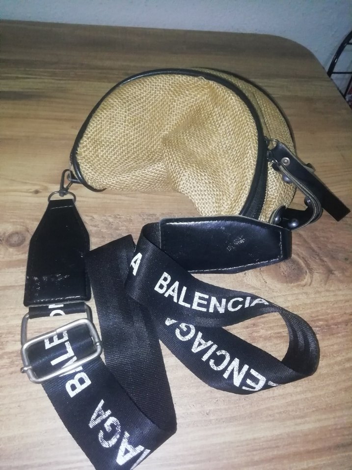 Siyah Balenciaga Askılı hasır çanta - Görsel 3