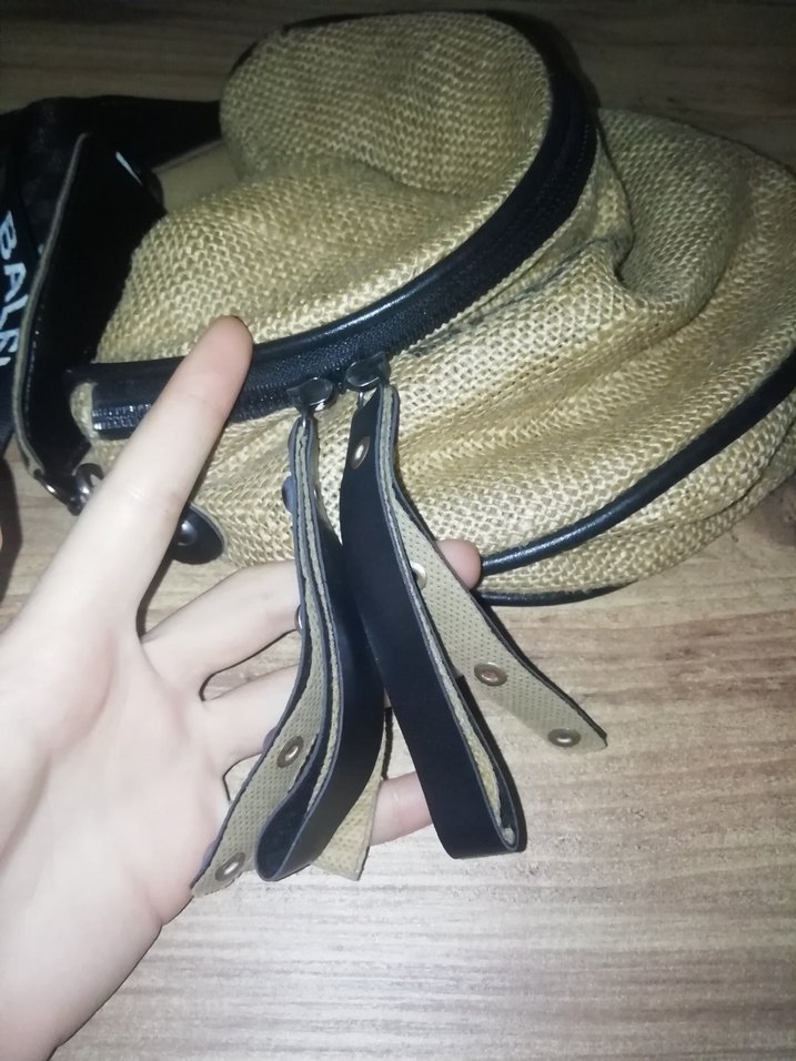 Siyah Balenciaga Askılı hasır çanta - Görsel 4