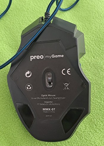  Beden Renk mouse Mavi Profesyonel Kablolu Gaming Mouse