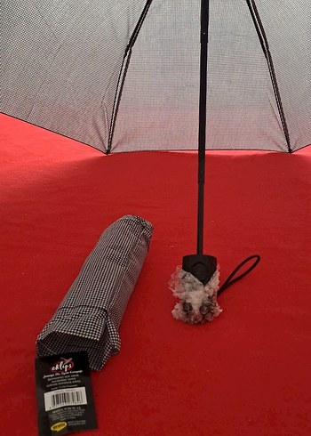 şemsiye bayan Gri Kadın Şemsiye Velcro Bantlı net fiyat - Görsel 6