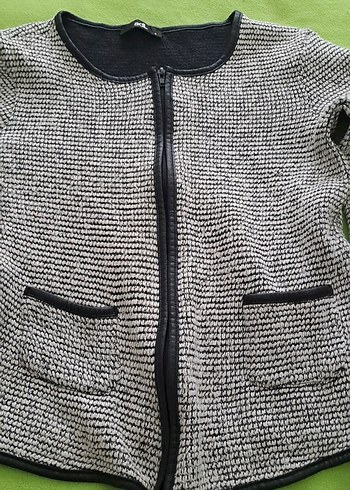 hirka Gri Fermuarlı Kısa  Ceket tek fiyat - Görsel 7