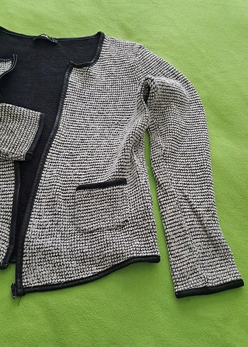 hirka Gri Fermuarlı Kısa  Ceket tek fiyat - Görsel 3