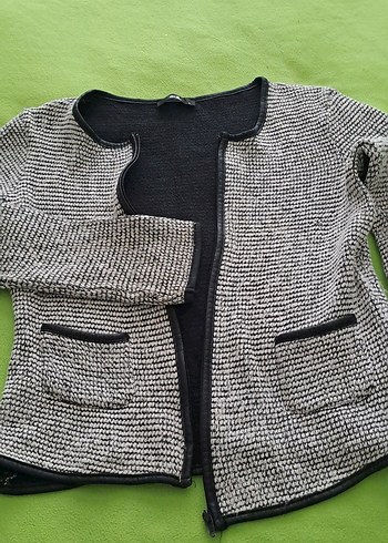 hirka Gri Fermuarlı Kısa  Ceket tek fiyat - Görsel 2