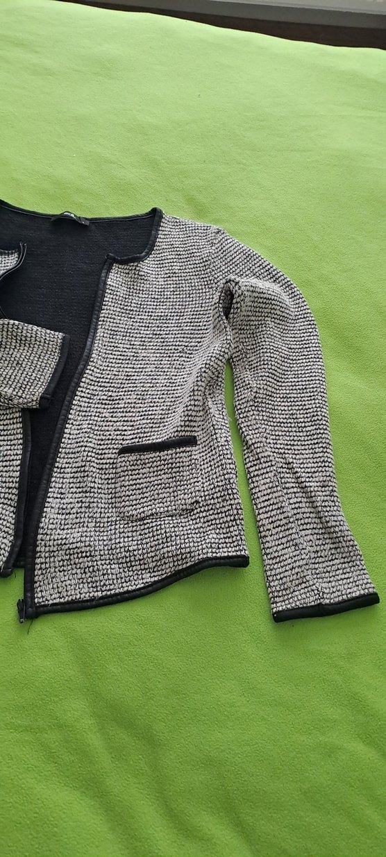 hirka Gri Fermuarlı Kısa  Ceket tek fiyat - Görsel 3