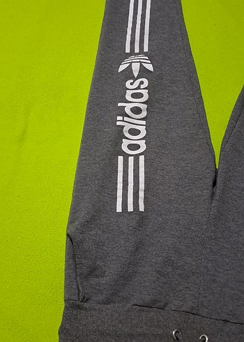 eşofman alti gri Adidas beli lastikli Erkek Eşofman Altı - Görsel 2