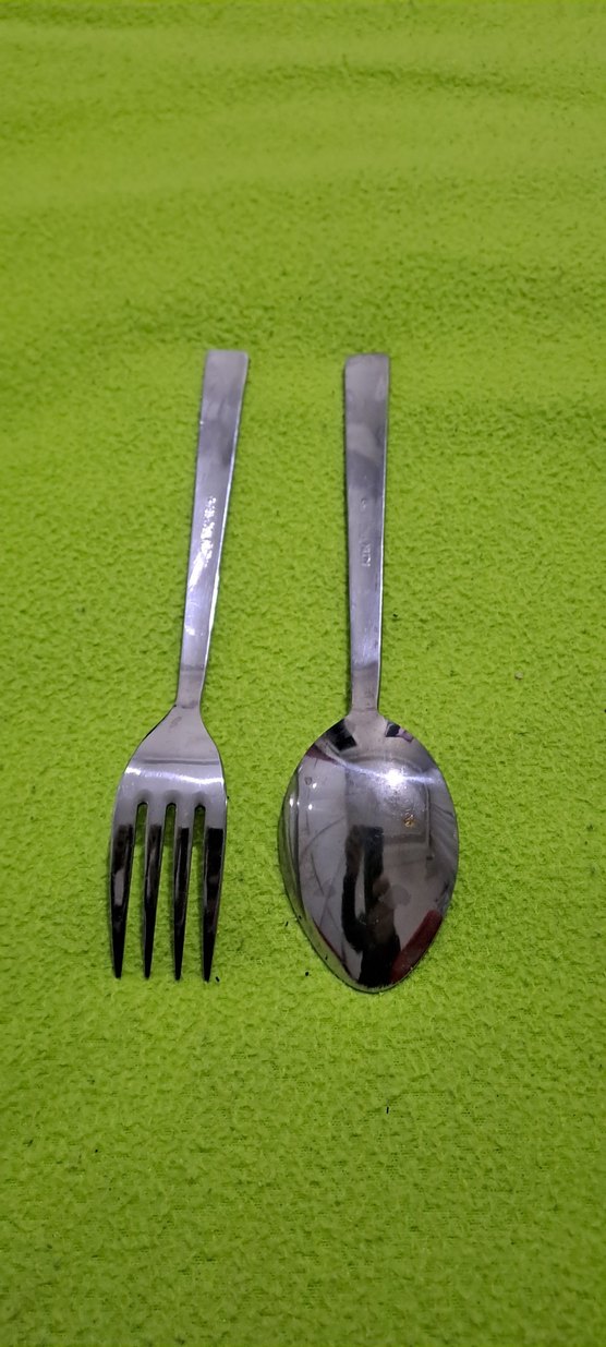 catal kasik seti Gri Desenli Çelik Çatal ve Kaşık Seti - Görsel 5