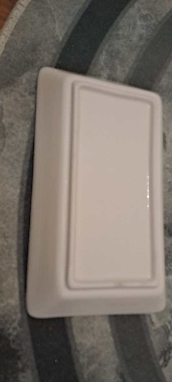 tabak ciçek Desenli Beyaz Dikdörtgen Tabak - Görsel 3