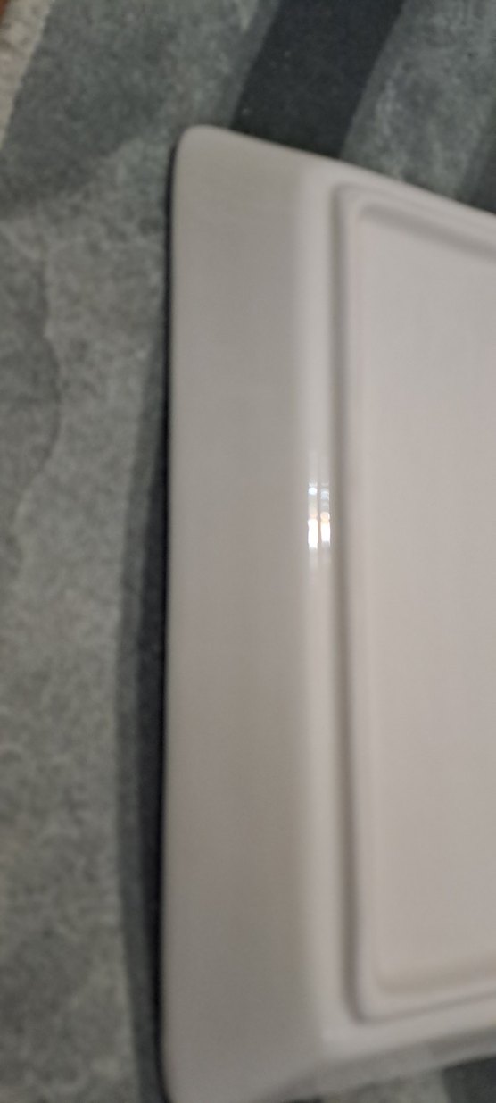 tabak ciçek Desenli Beyaz Dikdörtgen Tabak - Görsel 4